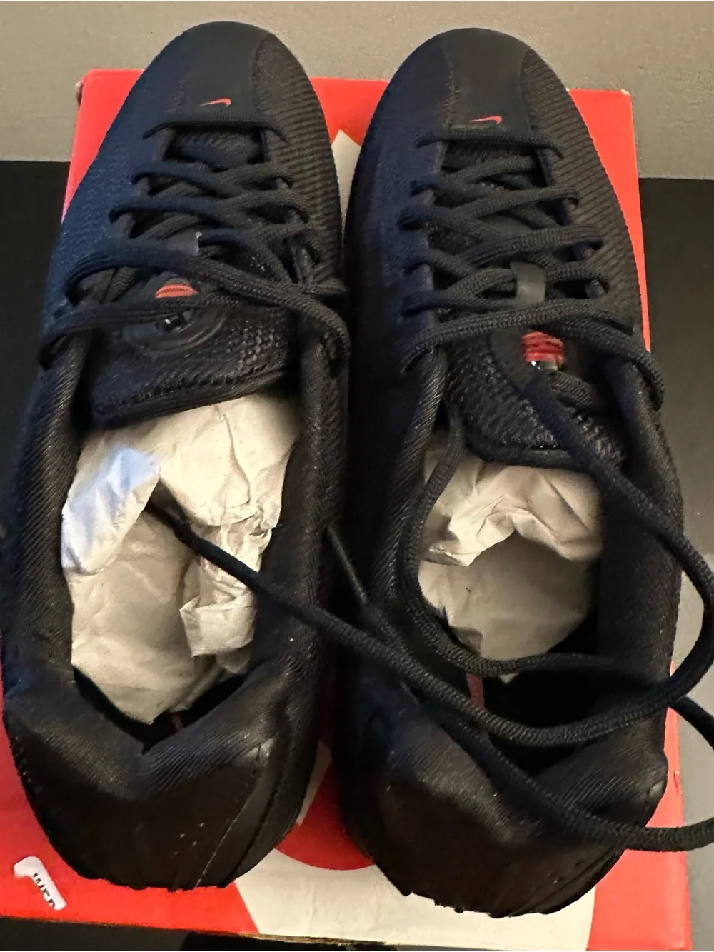 Nike Black Sneakers with Red Highlights